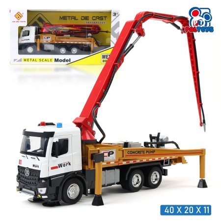 مجسّم شاحنة ضخ باطون – حديد كهرباء تفاعلية